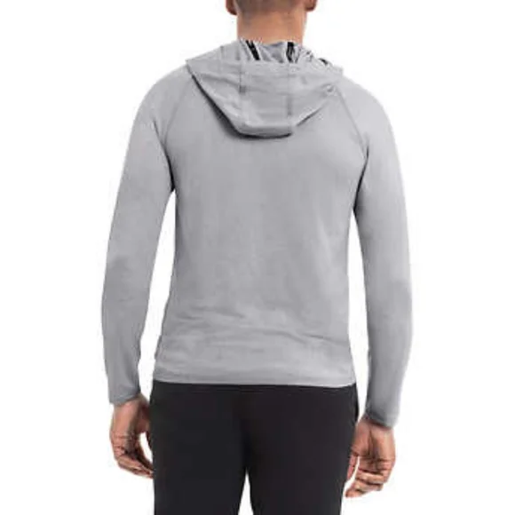 New Hurley Men’s Lightweight Performance Hoodie - Grey/Medium - Picture 4 of 6